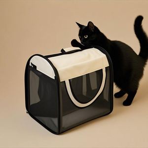 Bolsa de Transporte para Mascotas con Logotipo Personalizado, Lona Suave Antiarañazos, Cierre de Cremallera, Gran Capacidad, Portátil, para Perros y Gatos - Product Image 1