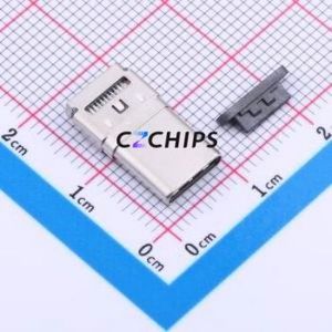 TYPE-C-31-G-08 USB Connector SMD Connector ( Connector Type: Type-C )( Gender: Male )( Mounting Type: Sink Board ) - Product Image 1