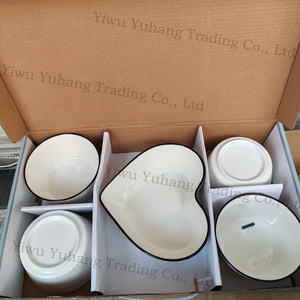 Dao kéo thiết lập Khay nướng sứ tấm món ăn bên đồ ăn dòng phản ứng men trang trí Gốm Bộ đồ ăn thiết lập - Product Image 5