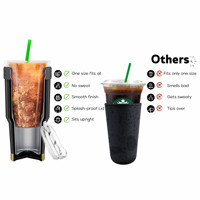 OEM ODM Gobelet isotherme 30oz en acier inoxydable à double paroi pour café glacé, avec manchon de refroidissement et support isolant