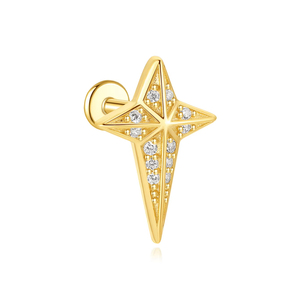 CANNER Nuevos Pendientes de Plata S925 con Diseño de Estrella Brillante y Gota de Agua, Pendientes de Moda - Product Image 1