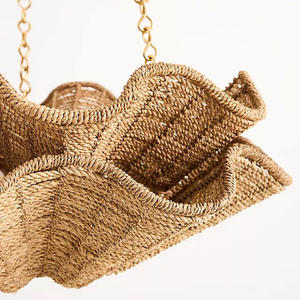 Grote Nordic Rotan Hanger Kroonluchter Handgeweven Jute En Bamboe Lamp Voor Hotel Lobby Woonkamer Restaurant Decoratie - Product Image 4