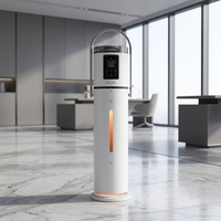 Menara Lampu LED Humidifier Ultrasonik 9L/2.3Gal dengan Aromaterapi, Remote Control & Layar Sentuh, Portabel untuk Hotel & Rumah