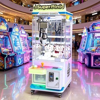 Machine de jeu d'arcade miniature de table à grue à monnayeur pour attraper les peluches, pour un joueur, équipement métallique