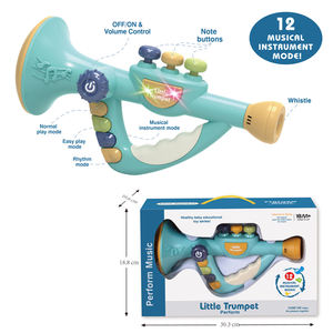 ทรัมเป็ตอิเล็กทรอนิกส์ขนาดเล็กเครื่องดนตรีดนตรี12โหมดเพลง ABS ของเล่นเพื่อการศึกษาสำหรับเด็ก18M + - Product Image 6