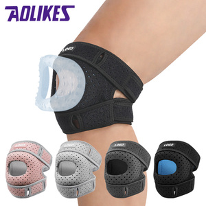 Aolikes # 7927 Sangle rotulienne de protection du genou à double sangle, protection sportive du genou, réglage de la pression, absorption des chocs - Product Image 1