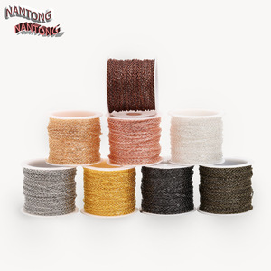สร้อยข้อมือแบบโซ่ไขว้ NANTONG อุปกรณ์ทำเครื่องประดับ DIY โลหะชุบ 829 โซ่สำหรับทำเครื่องประดับแฮนด์เมด - Product Image 1