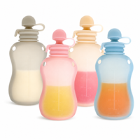 Sacs de conservation réutilisables en silicone de qualité alimentaire pour lait maternel et aliments pour bébés, compatibles micro-ondes et congélateur, 0-12 mois
