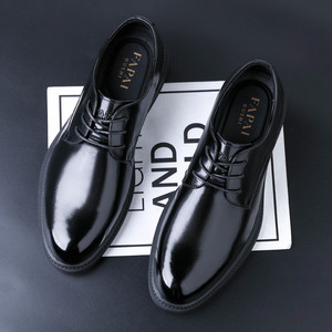 Zapatos de Vestir de Cuero Genuino para Hombre, Negros, con Cordones, Formales, para Negocios, Bodas, Oxfords, Capa Superior de Piel de Vaca - Product Image 2