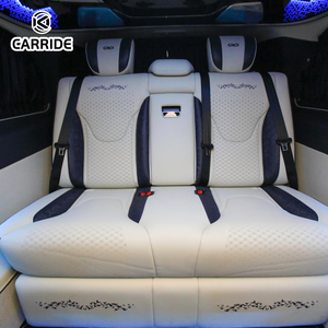 Minivan VIP Carride, intérieur personnalisé, sièges en cuir Nappa <span class=keywords><strong>cognac</strong></span>, plafond Galaxy, éclairage d'ambiance LED, sièges inclinables motorisés, rideaux d'intimité - Product Image 4