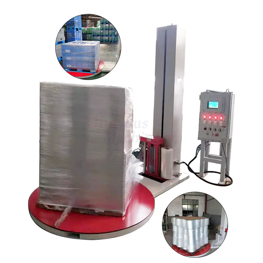 Large Objects Automatic Pallet Stretch Film Wrapping Machine stretch wrap machine airport