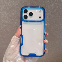 Funda Transparente Antichoque de 3 Capas en TPU y PC para Celulares iPhone 17 Pro Max, 16 y 15 Pro Max