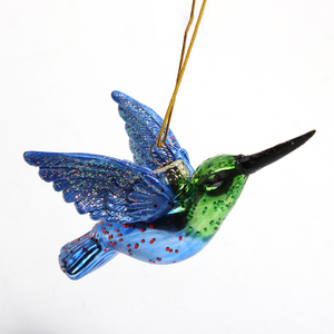 3 Mảnh Chim Rummingbird Đồ Trang Trí Giáng Sinh Chim Đồ Trang Trí Màu Xanh Chim Thủy Tinh Thổi Treo Trang Trí Thân Thiện Với Môi - Product Image 5