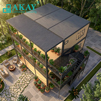 Villa conteneur préfabriquée 20ft 40ft à assemblage rapide, maison modulaire en acier préfabriquée avec terrasse