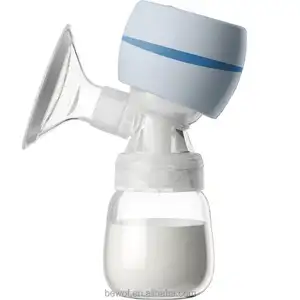 婴儿母乳吸奶器奶瓶可转换振动母乳喂养电动自动真空硅胶吸奶器蓝色