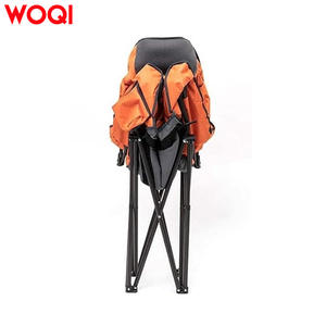 Silla Plegable Woqi con Estructura de Acero Inoxidable, Tela Oxford Naranja, Silla de Jardín para Exteriores, Capacidad de Carga de 150 kg - Product Image 3