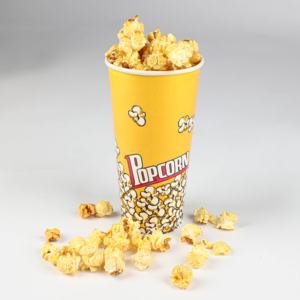Cubos de palomitas de maíz de papel Kraft blanco impresos personalizados de gran tamaño desechables para vender en cine - Product Image 5