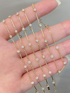 กำไลข้อมือเพชรแท้ Xinfly 18K ทองคำแท้ ดีไซน์ใหม่ เครื่องประดับชั้นดีสำหรับผู้หญิง สไตล์ทันสมัย เหมาะสำหรับเป็นของขวัญและสวมใส่ในชีวิตประจำวัน - Product Image 2