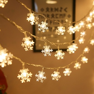 Nhỏ ngoài trời năng lượng mặt trời giáng sinh chiếu sáng IP65 đánh giá dẫn ánh sáng chuỗi với Ngôi Sao bông tuyết đèn trang trí cho qua biên giới sử dụng - Product Image 6