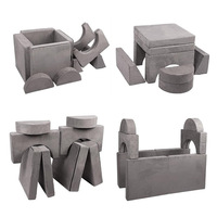 Sofá Infantil Creativo para Interiores, Nuevo Diseño, Espuma Ecológica, Bloques de Construcción Modulares, Tema de Edificios Modernos, Escala 1:8