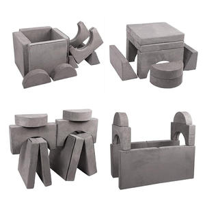 Parque infantil creativo para interior, sofá para niños, nuevo diseño de tela, juguete modular, bloques de construcción, <span class=keywords><strong>Castillo</strong></span> convertible, características - Product Image 2