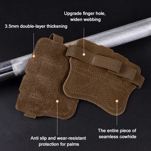 Kaymaz Deri Nefes Alabilen Spor Salonu Eldiveni El Avuç İçi Koruması Dambıl Deadlift Kavrama Pull-Up'lar Ağırlık Kaldırma Antrenmanı Yoga - Product Image 4