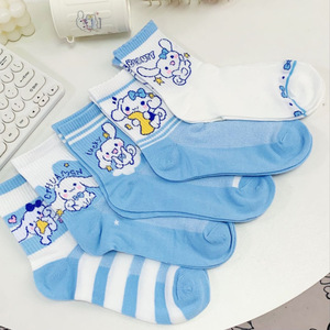 Calcetines de malla con diseño de perro de dibujos animados, transpirables, que absorben el sudor, hasta la pantorrilla, para mujer, jóvenes de 18 a 40 años - Product Image 2