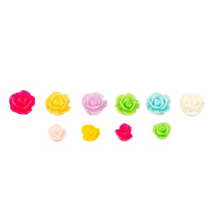 Flores de Resina en Miniatura Dp, Rosas de 1 cm y 0.6 cm, Color Aleatorio, Decoraciones de PVC para Manualidades y Joyería DIY - Product Image 5