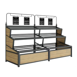 Estanterías de Doble Cara para Frutas y Verduras Frescas, Estantes de Madera y Acero para Supermercado y Fruterías - Product Image 4