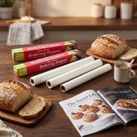 Papier sulfurisé de qualité supérieure, double face, enduit de silicone, biodégradable, de qualité alimentaire, pour la cuisson du pain, du barbecue et l'emballage des aliments