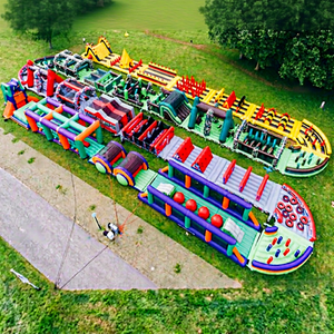 Circuito de Obstáculos Inflable Extremo, Carrera de 5K, Material de PVC, Fácil de Instalar, Color Personalizado, para Adultos y Niños - Product Image 1