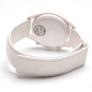 Reloj de Cuarzo Minimalista Blanco con Cronógrafo, Correa de Cuero, Caja Redonda de 40 mm, Pantalla Analógica, Reloj de Moda Unisex - Product Image 3