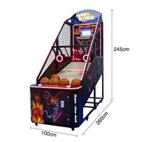 Machine d'arcade de basket-ball Super Slam Dunk, jeu de basket-ball de rue à monnayeur avec affichage des scores LED