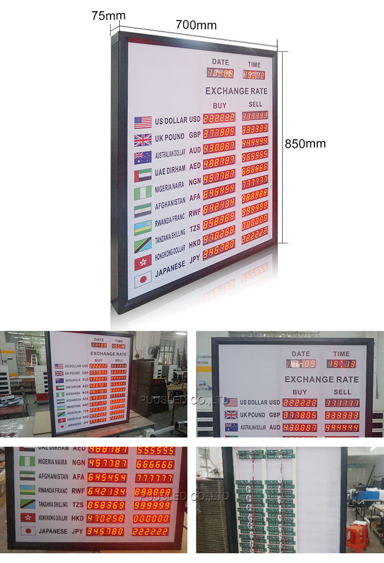 Display Exchange Money Currency Exchange Screen Billboard