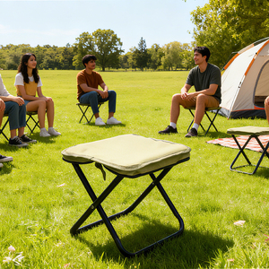 High-Strength Carbon Steel Foldable Camping <b>Stools</b> 600D Oxford Collapsible Portable <b>Stool</b> - Product Image 6