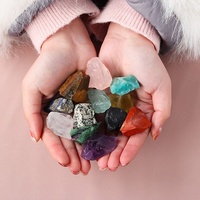 Set de Meditación Reiki de Energía Natural al por Mayor, Piedras Naturales, Cristales Curativos de los Siete Chakras con Caja, Aromaterapia y Decoración