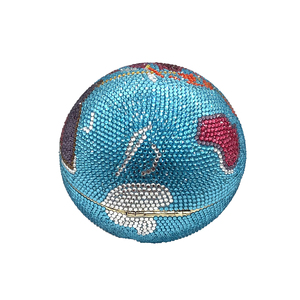 Sac de soirée en forme de terre avec strass pour femmes, pochette en cristal, sac à main de luxe pour mariage et bal de promo - Product Image 5