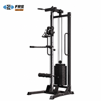 FRS Machine à câble multifonctionnelle simple face en acier avec Lat Pulldown et Low Row, charge maximale 300 kg, pour entraînement de force à domicile