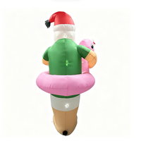Père Noël gonflable de Noël de 2,4 m, décoration de Noël mignonne avec éclairage LED pour fêtes de fin d'année en extérieur, jardin et pelouse