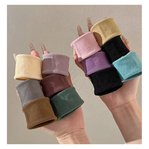 Elastici per capelli larghi e spessi alla moda da donna, elastici per capelli tinta unita senza cuciture, fasce per capelli basic, fermacoda alto - Product Image 2