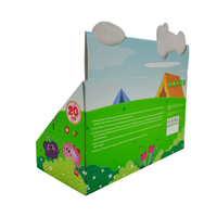 Boîte de présentation sur comptoir personnalisée avec en-tête pop-up en carton pour les produits de vente au détail, tels que les bonbons et les snacks