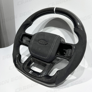 Volant en fibre de carbone noire véritable avec Alcantara pour <span class=keywords><strong>Ford</strong></span> <span class=keywords><strong>Raptor</strong></span> 2015 2017 2019 2020 <span class=keywords><strong>2021</strong></span> 2022 F150, livraison directe - Product Image 5