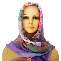 Foulard en voile pashmina avec imprimé pour femme, nouveauté, vente en gros