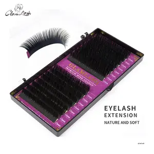 GLAMLASH 0.05-0.25 grosir kasmir bulu mata individu ekstensi matte volume hitam pbt ekstensi bulu mata klasik