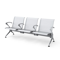 Banc d'attente commercial perforé Leadcom LS-517NX pour aéroport, gare, hôpital – Chaise d'attente pour zone d'attente