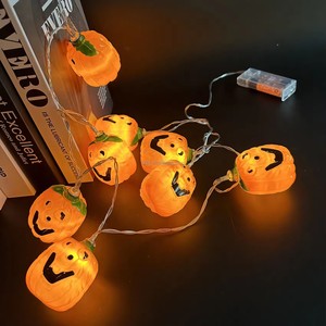 Đáng sợ treo thắp sáng cam bí ngô Wizard hat Halloween trang trí Pin hoạt động <span class=keywords><strong>LED</strong></span> Halloween bí ngô chuỗi đèn - Product Image 3