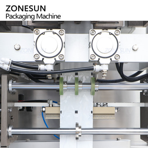 Machine de remplissage et de scellage automatique ZONESUN ZS-FS350Y-2 à servomoteur, double voie, 4 côtés, pour sachets de pâte, shampoing, lotion, liquide et huile - Product Image 4