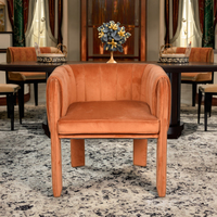 Chaises de salle à manger modernes en velours, dossier en forme de U, pieds en métal, design ergonomique, imperméables, durables, écologiques, pour la maison, le bar, l'hôtel