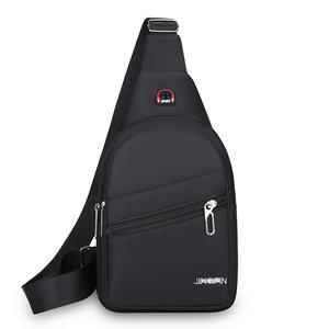 Sac de Poitrine Homme Jingpin en Tissu Oxford Noir Grande Capacité avec Bandoulière Amovible Sac Bandoulière Unisexe pour Voyage d'Affaires Printemps 2026 - Product Image 1