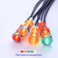 Lampu indikator LED industri untuk Panel kontrol Status pengiriman warna merah biru untuk IP65 bersertifikat 380V